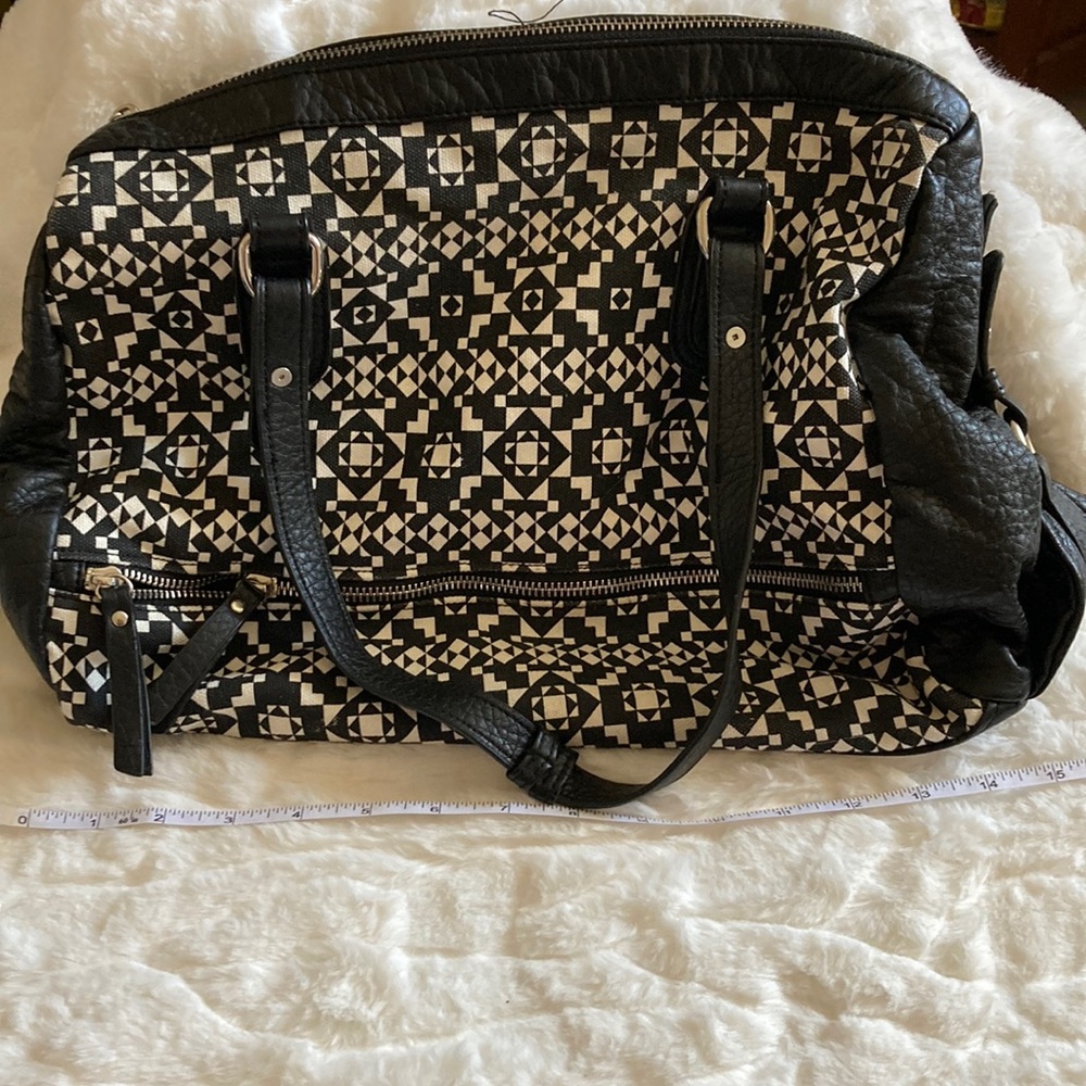 Black and white purse